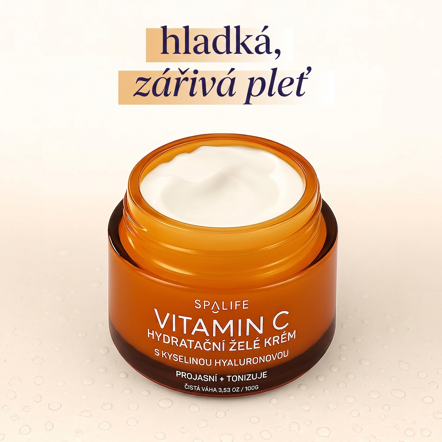 SpaLife Beauty Vitamin C Hydro - Jelly Hydratační Krém na Obličej s Hyaluronovou Kyselinou