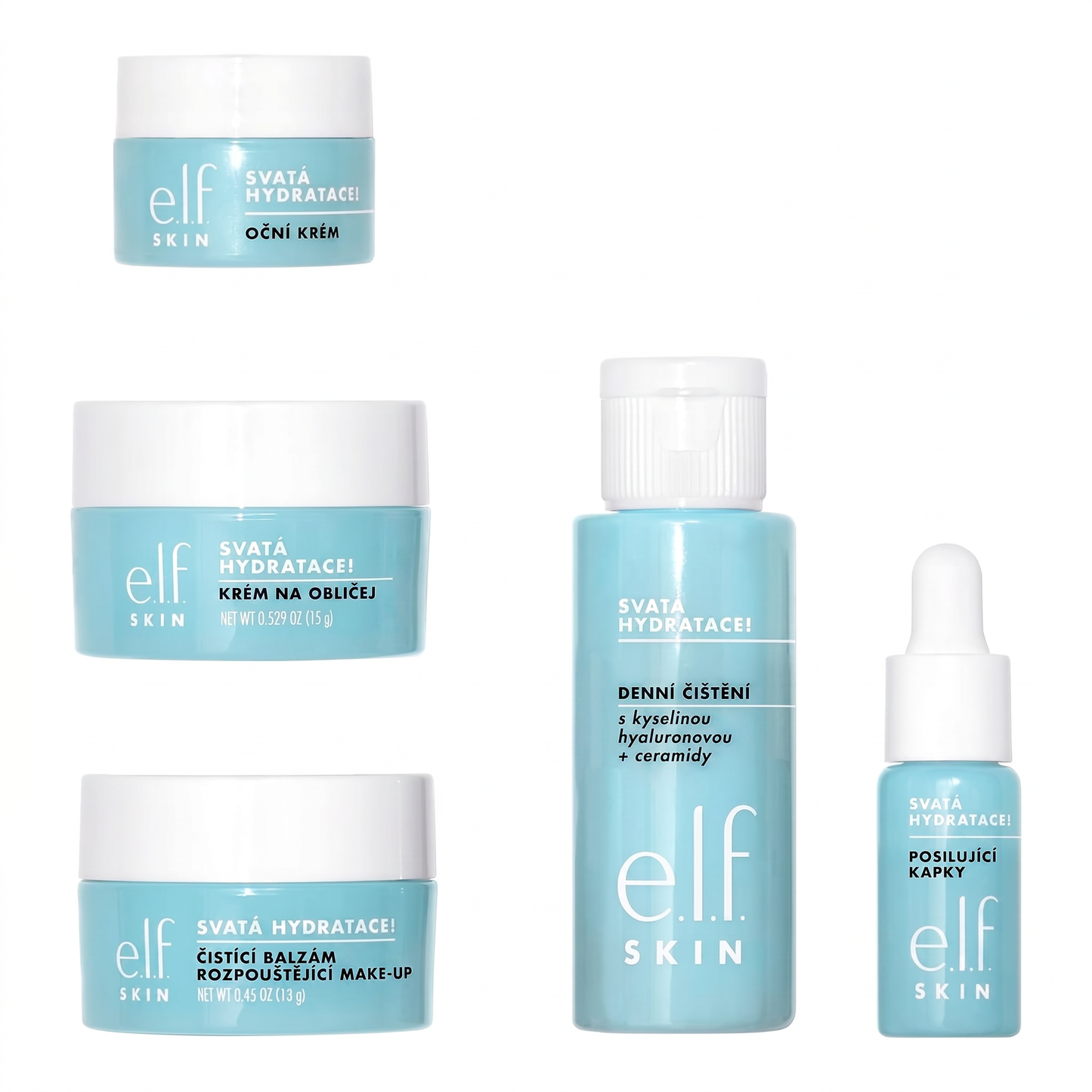 SKIN Holy Hydration! Mini sada pro hydratovanou pleť, Čistící gel, Odstraňovač make-upu, Hydratační krém