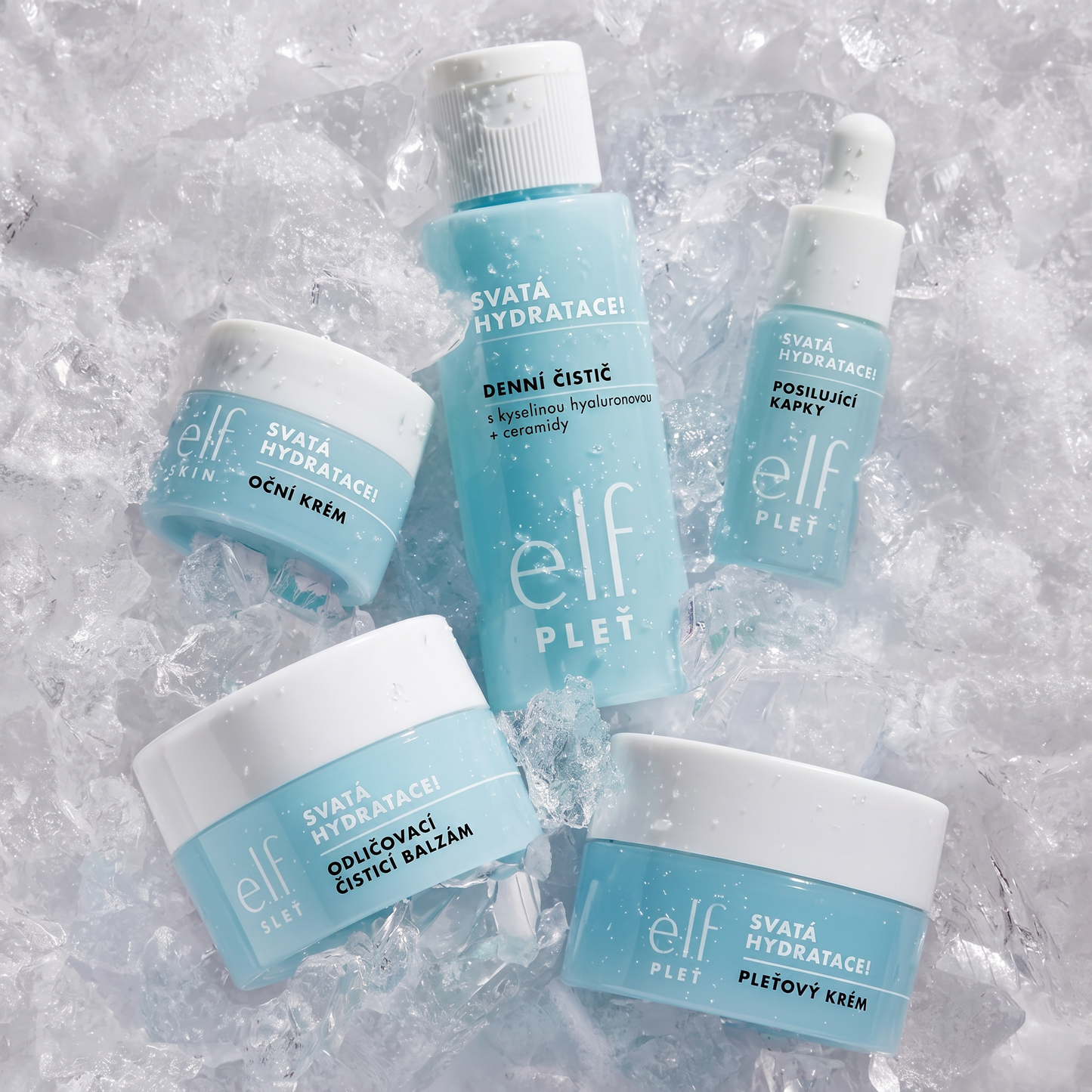SKIN Holy Hydration! Mini sada pro hydratovanou pleť, Čistící gel, Odstraňovač make-upu, Hydratační krém