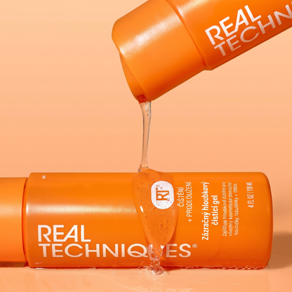 Real Techniques Miracle Deep Cleansing Gel, Šampon na čištění štětců a houbic na make-up, Vegan & Bez krutosti, 4 fl. oz./118 ml lahvička