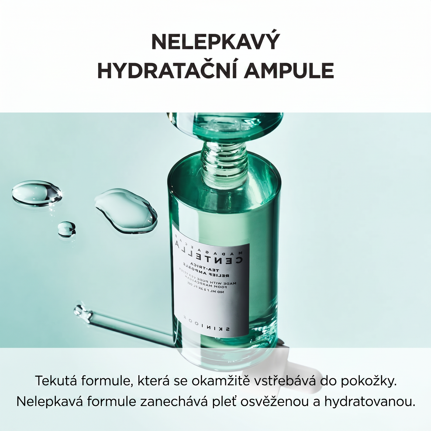 SKIN1004 Tea-Trica Relief Ampule 100 ml, 3.38 fl. oz, Uklidňující Hydratace pro Citlivou Plet