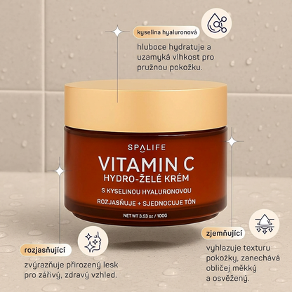 SpaLife Beauty Vitamin C Hydro - Jelly Hydratační Krém na Obličej s Hyaluronovou Kyselinou