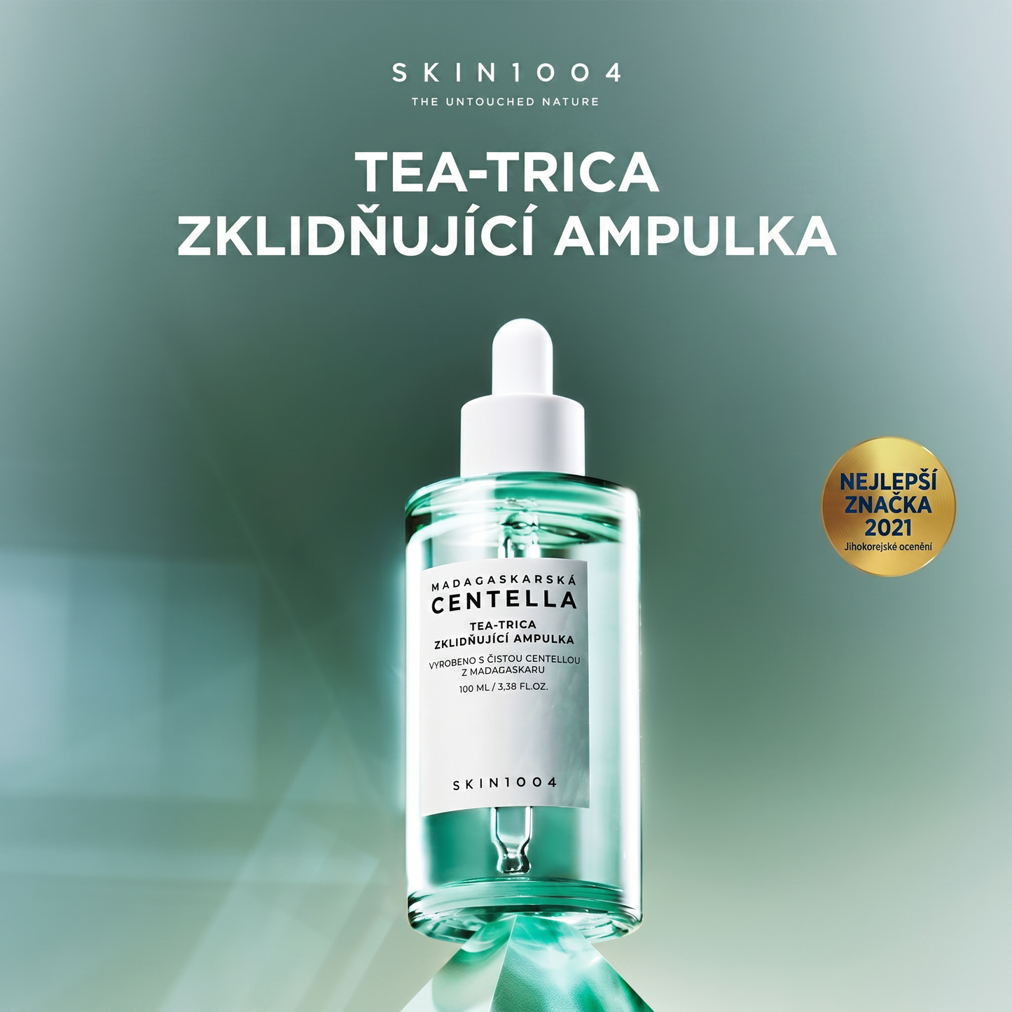 SKIN1004 Tea-Trica Relief Ampule 100 ml, 3.38 fl. oz, Uklidňující Hydratace pro Citlivou Plet