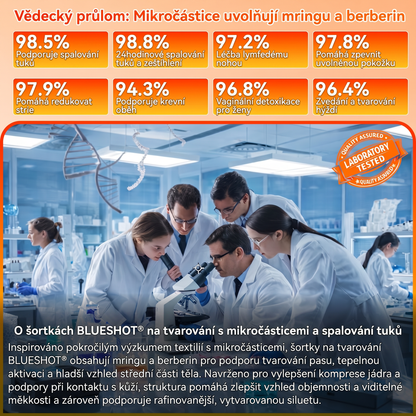 Oficiální značkový obchod 💎 BLUESHOT® 💎 2026 Tvarující a spalovací šortky 4 v 1 s mikročásticemi moringy a berberinu